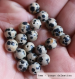 Perle - jaspe dalmatien - 40 perles 6mm