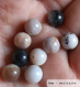 Perle - merlinite (opale dentritique) - 40 perles 8mm