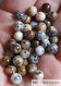 Perle - merlinite (opale dentritique) - 40 perles 6mm