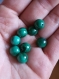 Perle - malachite - 40 perles 8mm