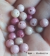 Perle - rhodochrosite - 10 perles 6mm