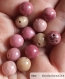 Perle - rhodochrosite - 40 perles 8mm