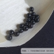 Perle - tourmaline noire  - 40 perles 6mm