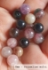 Perle - tourmaline multi  - 10 perles 8mm