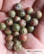 Perle - unakite  - 40 perles 8mm
