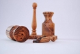 Salt and pepper set made with olive wood