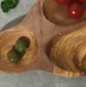 A dish for condiment made with olive wood