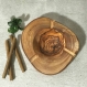 Rustic ashtray made with olive wood