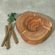 Rustic ashtray made with olive wood