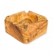 Square ashtray made with olive wood