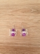Boucles d'oreilles lise, modèle violet