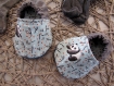 Chaussons - chaussons chaussettes souples motricité en coton avec une semelle cuir anti-dérapant pour bébé enfant, chaussons de naissance