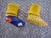 Chaussons bébé chaussettes portages montantes réversible souples slippers jambière pour bébé, enfants de la naissance à la taille 23