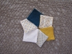 Kit de couture 6 cotons lingettes carré lavable prêt à coudre diy femme bebe soin- cadeau noel anniv fete - démaquillant réutilisable