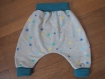 Sarouel évolutif bébé, enfant garcon fille pantalon en jersey sweat avec ceinture bord cote cadeau naissance