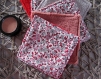 Kit de couture 6 cotons lingettes carré lavable prêt à coudre diy femme soin- cadeau saint valentin anniv- cadeau noel anniversaire fete