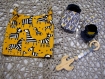Bonnet doublé et noué zèbre tete - couvre chef calotte béguin - cadeau naissance anniversaire fete prénatale