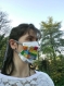 Masque 50 lavages protection 6-12 ans enfant garçon fille, kid face mask - masque barrière à plis percale 120 fils