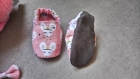 Chaussons - chaussettes souples  motricité en coton avec une semelle cuir anti-dérapant pour bébé enfant, chaussons de naissance