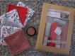 Kit de couture 6 cotons lingettes carré lavable prêt à coudre diy femme soin- cadeau saint valentin anniv- démaquillant réutilisable
