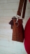 Sac à main femme - sac simili cuir python marron - pochette bandoulière - sac porté épaule fait à la main - idée de cadeau pour les femmes