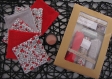 Kit de couture 6 cotons lingettes carré lavable prêt à coudre diy femme soin- cadeau saint valentin anniv- démaquillant réutilisable
