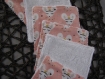 5 cotons lingettes + sac transport - carré lavable bébé, naissance, enfant - coton réutilisable - pochon de transport - cadeau à offrir