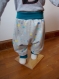 Sarouel évolutif bébé, enfant garcon fille pantalon en jersey sweat avec ceinture bord cote cadeau naissance