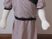 Robe tunique légère manches courtes bouffantes cordon de serrage à la taille pour ajuster fille, cérémonie, mariage