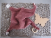 Kit de couture doudou + anneau dentition - plat à nouer avec ses oreilles prêt à coudre diy bébé - cadeau noel, naissance, maman, pré natale