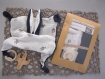 Kit de couture doudou plat prêt à coudre diy lange à nouer avec ses oreilles bébé - dentition tétine - cadeau noel, naissance, maman