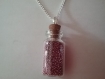 Collier fiole rose
