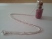Collier fiole rose