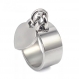 Bague anneau cœur breloque pampille acier inoxydable argent femme tailles au choix 52 54 57 59 62 64