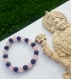 Bracelet perles pierres minérales naturelles 8mm quartz rose et améthyse sommeil réparateur bijou fait main