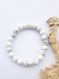 Bracelet perles pierres minérales naturelles lithothérapie 8mm howlite pour régime et perte de poids bijou artisanal fait main