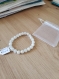 Bracelet perles pierres minérales naturelles 8mm pierres de lune, pierre des femmes pour trouble hormonaux et angoisse bijou fait main