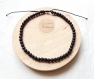 Bracelet de cheville homme pierre de lave réglable, perles 4mm
