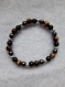 Bracelet triple protection - obsidienne, Œil-de-tigre, hématite et perles argent 925