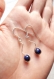 Boucles d'oreilles pendantes en lapis lazuli et argent 925