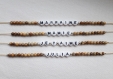 Bracelet femme personnalisable en pierre naturelle jaspe paysage, perles lettres acrylique et finition argent 925 (doré)