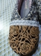 Chaussons femme t37-38 liège et tissu japonais fleuri noir