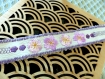 Bracelet fleurs de sakura couleur mauve/rose