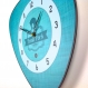 Horloge murale style vintage turquoise années 70
