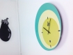 Horloge murale ronde style vintage 3 couleurs années 50