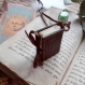 Collier de sorcière livre miniature en cuir