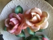 Assiette décorative the roses of capidomonte limit ed plate franklin mint heirloom bisque porcelaine