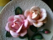 Assiette décorative the roses of capidomonte limit ed plate franklin mint heirloom bisque porcelaine