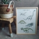 Illustration/ dessin affiche dinosaures
