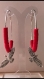 Boucles d’oreilles créoles perles heishi rouges et pendentifs aigles
